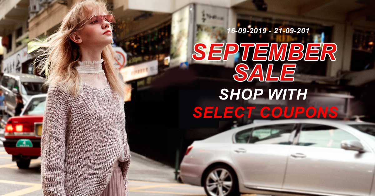 September sale on AliExpress Shop with select coupons