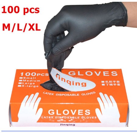 100pcs/lot Mechanic Gloves Nitrile gloves Household Cleaning Washing Black Laboratory Nail Art Anti-Static Gloves
