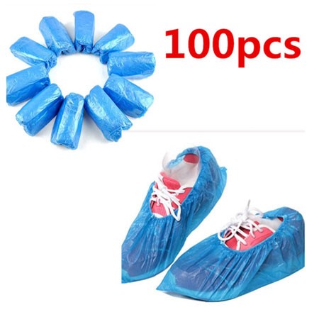 100Pcs Plastic Waterproof Disposable Shoe Covers Rainy Day Carpet Floor Protector Thick Cleaning Shoe Cover Blue Overshoes #20 AliExpress