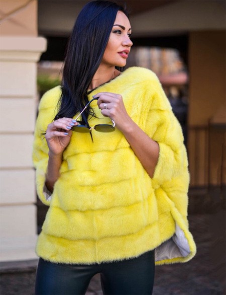 Natural fur poncho on AliExpress