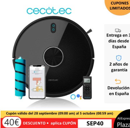 Cecotec Robot Aspirador Conga. Elige Tu Modelo. Navegación Láser, Friegasuelos, App Control, Alexa, Google assistant, ideal