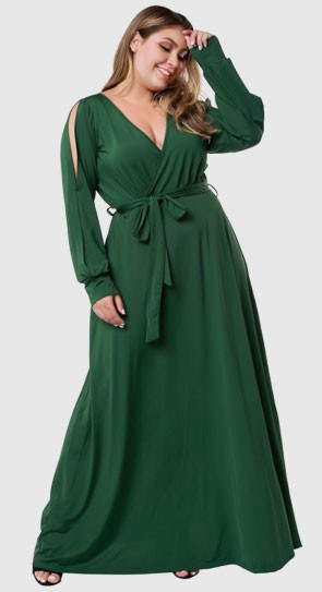 Elegant long dress of large Plus Size Fashion autumn winter 2020