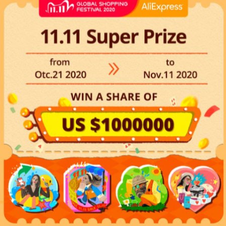 11.11 Super Prize on AliExpress Sale