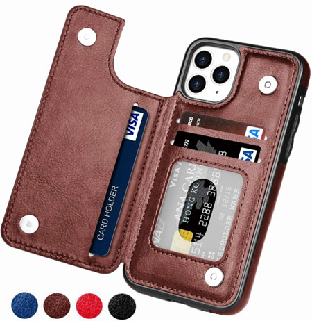 Flip Leather Case For iPhone 12