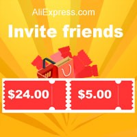 AliExpress Invite Friends $24 / $5