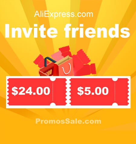 AliExpress Invite Friends $24 / $5