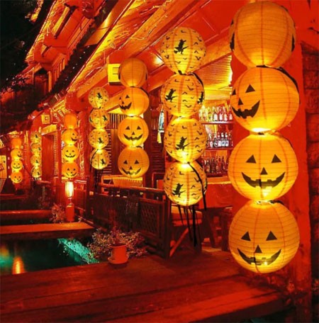 Paper lantern for halloween decoration