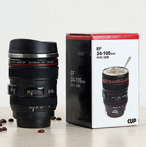 coffee mug that looks like a camera lens