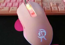 Cosplay Pink USB Wired Cable Girl Gaming Optical Backlit Mouse