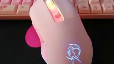 Cosplay Pink USB Wired Cable Girl Gaming Optical Backlit Mouse