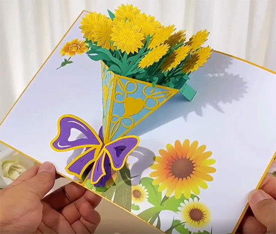 3d card gift idea teacher on holiday