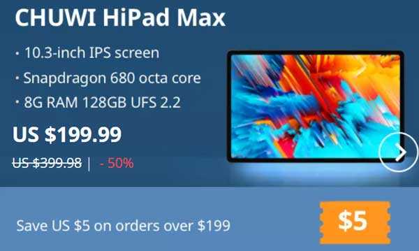 CHUWI HiPad Max 10 Favorable price