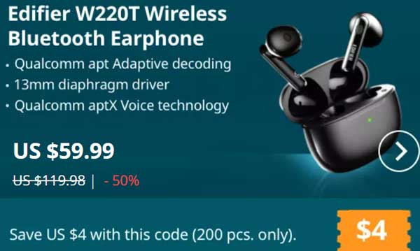 Edifier W220T TWS Wireles Buy at a discount on AliExpress