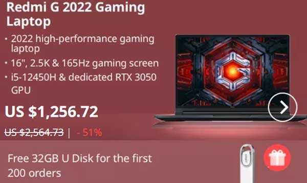 Xiaomi Redmi G Gaming Laptop Buy on AliExpress