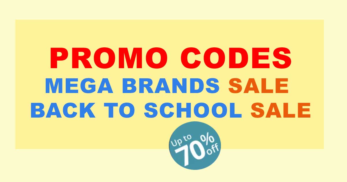 AliExpress promo codes for MEGA BRANDS SALE and BACK TO SCHOOL SALE