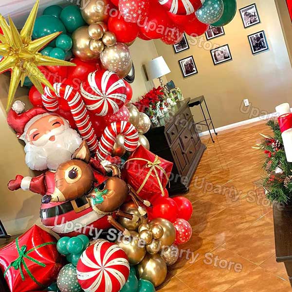 Christmas balloons for a party