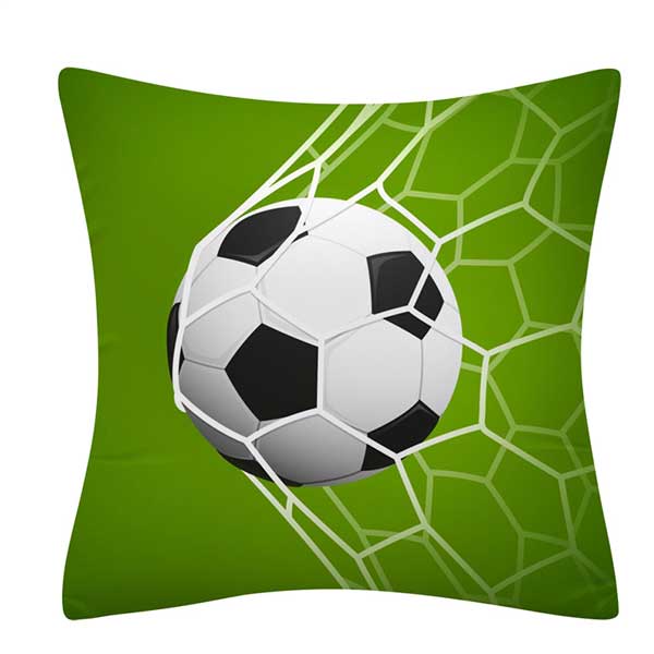 Pillow with soccer print