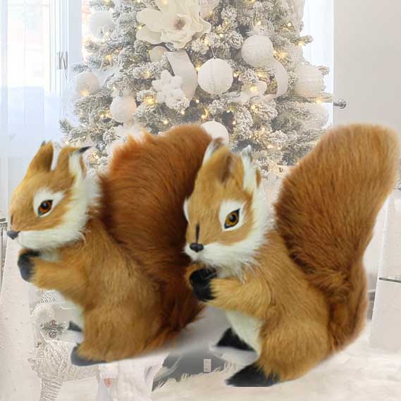 Squirrel under the Christmas tree
