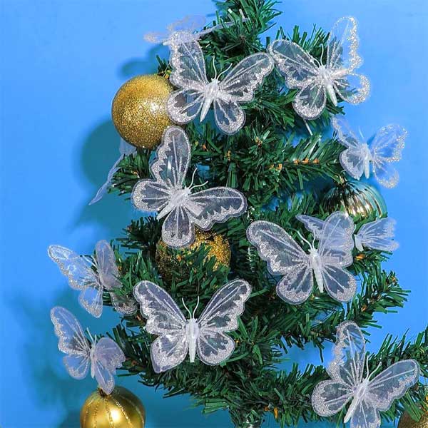 butterflies on the Christmas tree