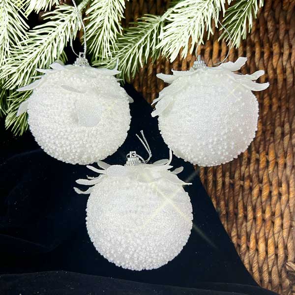 White Christmas tree decorations