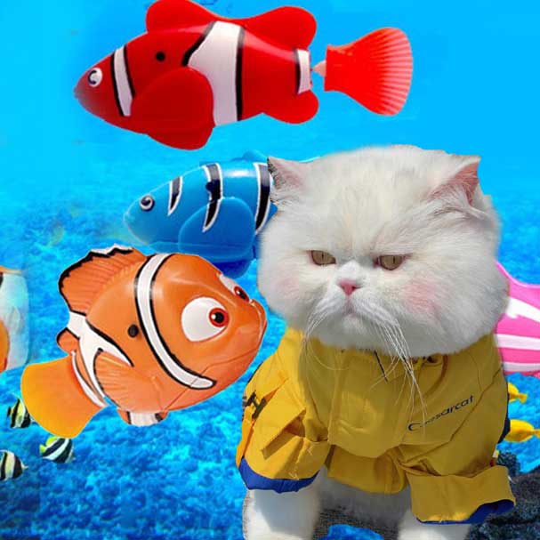 Robot fish for cats