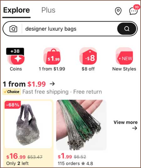 Choice AliExpress 1 from $1.99