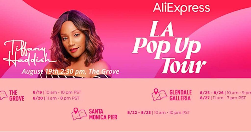 AliExpress Pop Up Tour with Tiffany Haddish