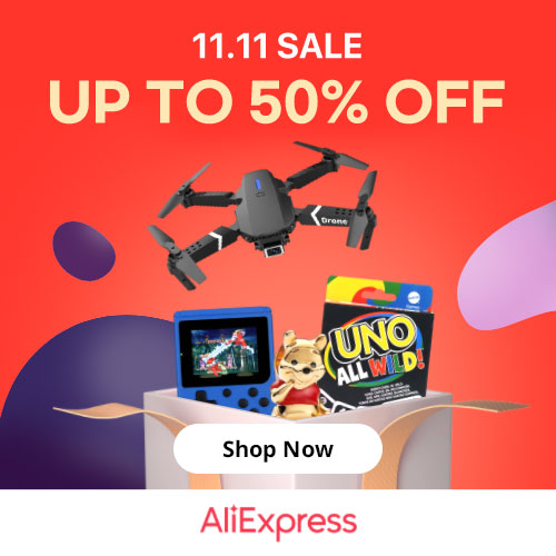AliExpress sale banner 11/11/2023