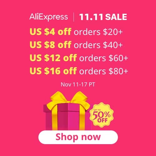 Featured items are $4 off $20 - AliExpress 11.11 Sale