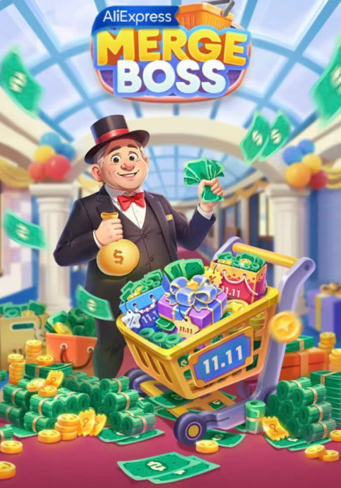 Merge Boss AliExpress – Regras do jogo – Ganhe créditos de compras para a promoção 11.11