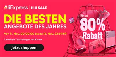 Die besten Angebote des Jahres AliExpress 11.11 2024