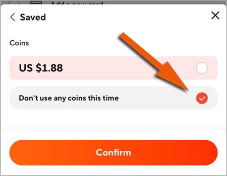 How to cancel the use of coins when ordering on AliExpress?